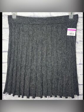 Vera Moda VMMARINA SHORT SKIRT Dark Grey Melange NWT Size Large